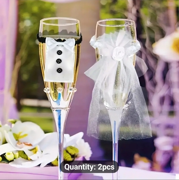 NEW 2 PIECE WEDDING DRESS CUP COVERS - Picture 9 of 9